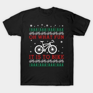 Oh What Fun It Is To Ride Bike Christmas T-Shirt